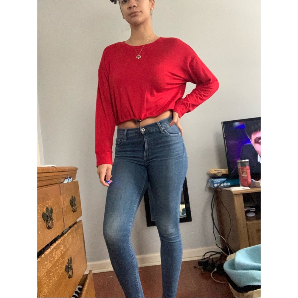 Cropped Forever 21 long sleeve shirt